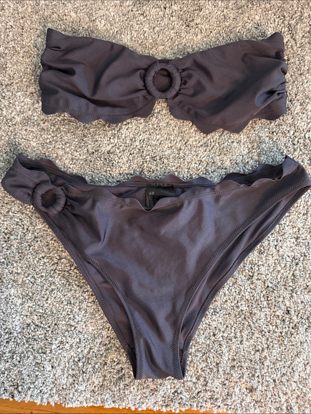 H&M dark grey blue swimsuit
